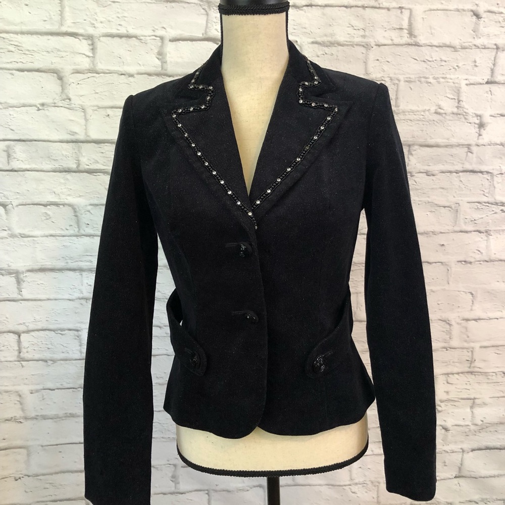 BISOU BISOU Michelle Bohbot dark blue blazer small